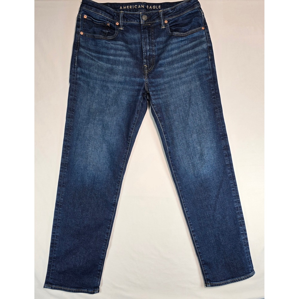 American Eagle AirFlex+ Athletic Fit Dark Wash Denim Jeans Mens 34x32 4178078963